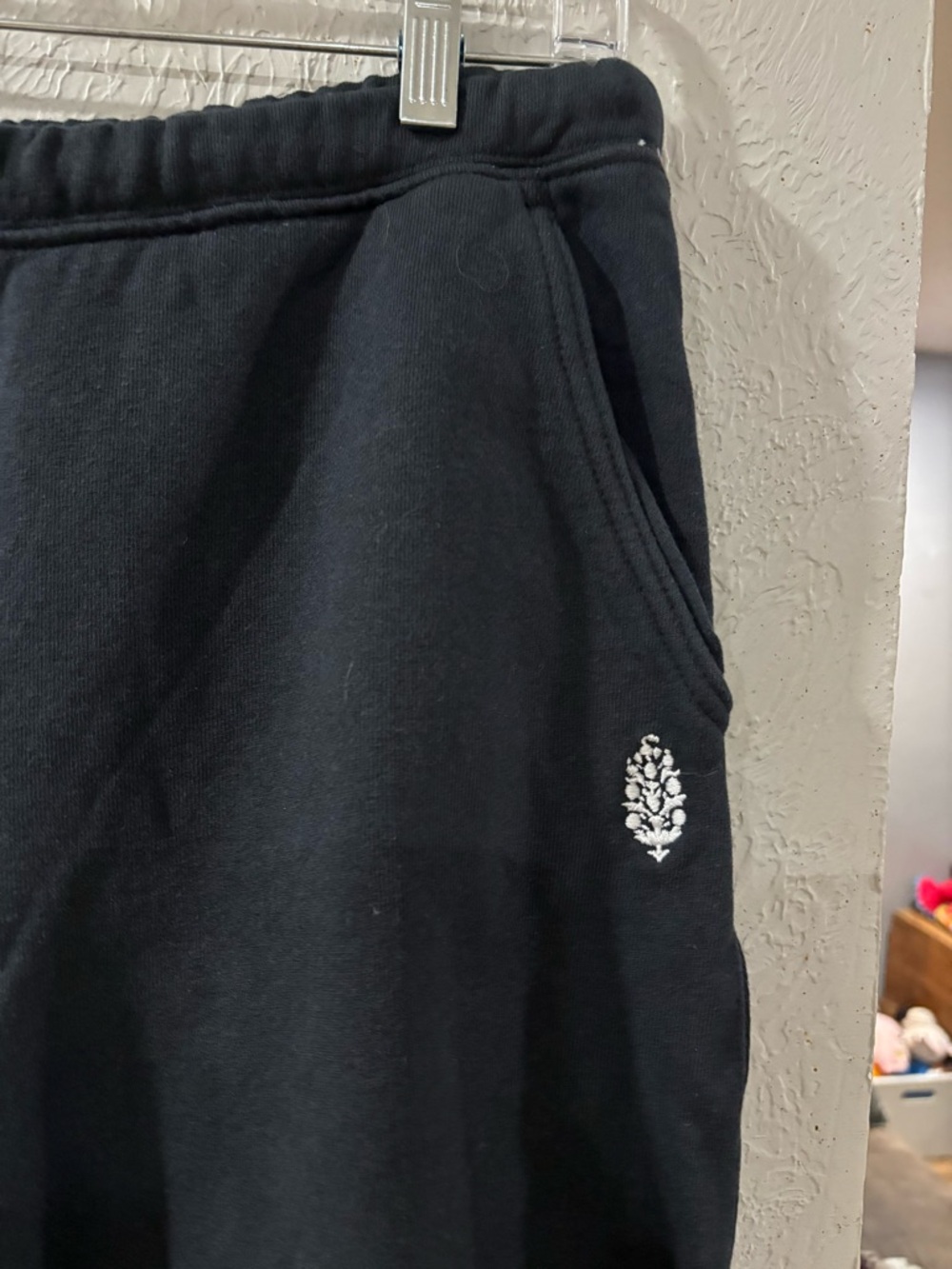 Free People Movement For The Win Black Wide Leg Barrel Sweatpant Joggers Sz Med - Picture 4 of 11